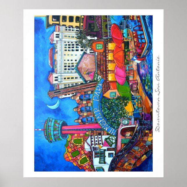 Downtown San Antonio Montage Two Print (Front)