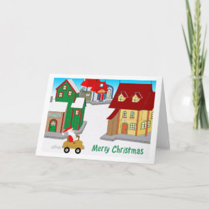 Downtown Santa 2 Holiday Card