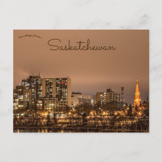 Downtown Saskatoon Saskatchewan Postcard (Front)