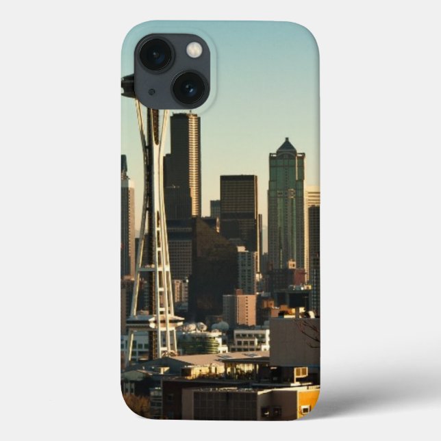 Downtown Seattle skyline and Space Needle Case-Mate iPhone Case (Back)