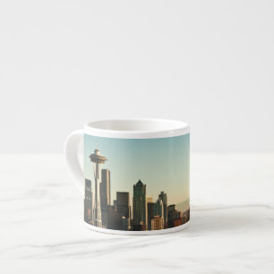Downtown Seattle skyline and Space Needle Espresso Cup