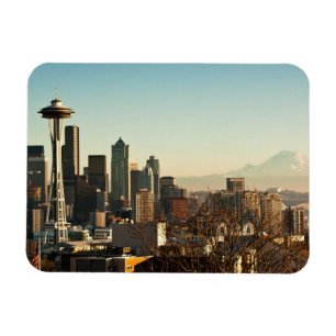 Downtown Seattle skyline and Space Needle Magnet
