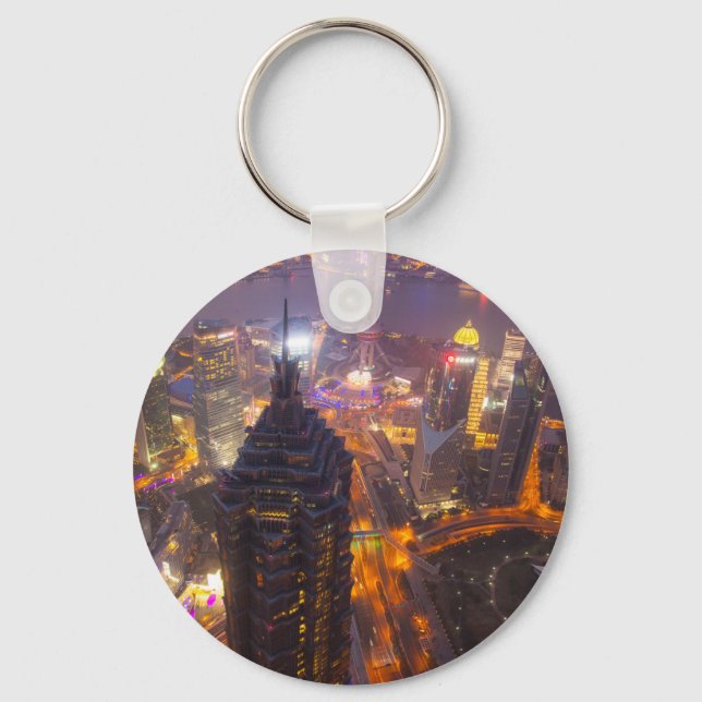 Downtown Shanghai City Key Ring (Front)