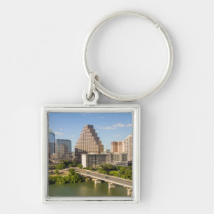 Downtown Skyline on Lady Bird Lake Key Ring
