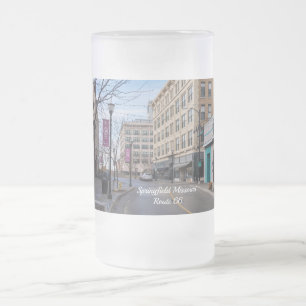 Downtown Springfield Frosted Glass Beer Mug