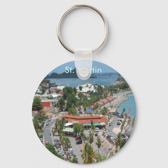 Downtown St. Martin Key Ring (Front)