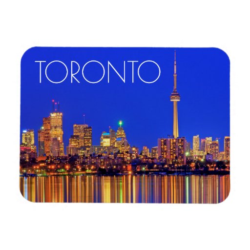 Image of Downtown Toronto skyline at night Magnet