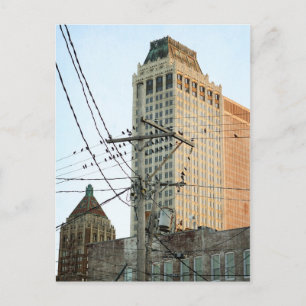 Downtown Tulsa with Birds Postcard