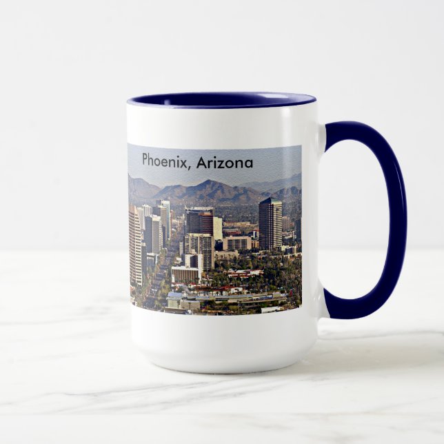Downtown View of Phoenix, Arizona Mug (Right)
