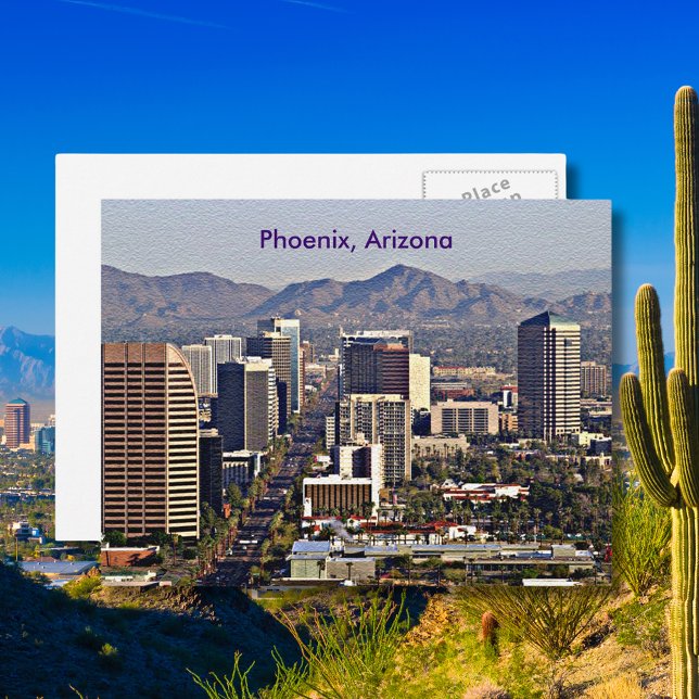 Downtown View of Phoenix, Arizona Postcard (Downtown View of Phoenix, Arizona Postcard)