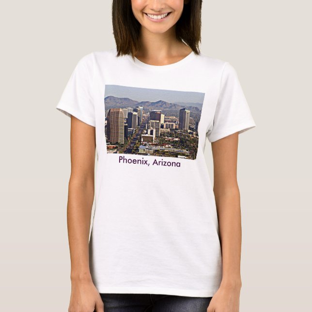 Downtown View of Phoenix, Arizona T-Shirt (Front)
