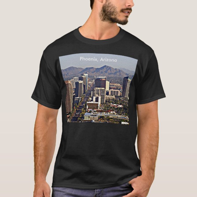 Downtown View of Phoenix, Arizona T-Shirt (Front)