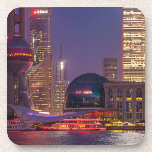Downtown waterfront shanghai, China Coaster (Front)