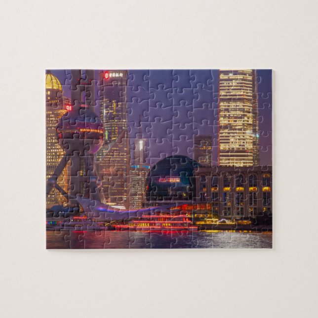 Downtown waterfront shanghai, China Jigsaw Puzzle (Horizontal)