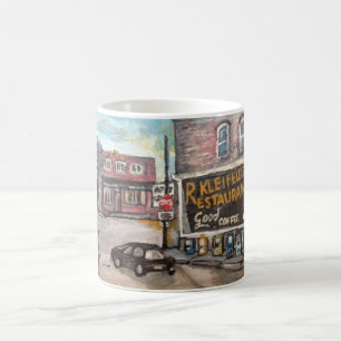 Downtown Willoughby, Dog Walk Painting Mug