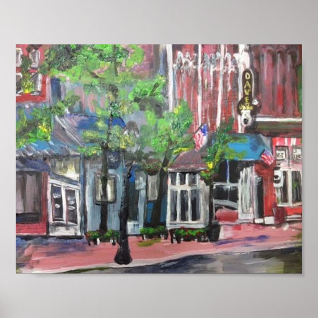 "Downtown Willoughby, Ohio" by Willowcatdesigns Poster (Front)