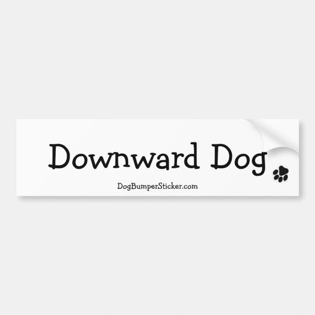 Downward Dog Bumper Sticker (Front)