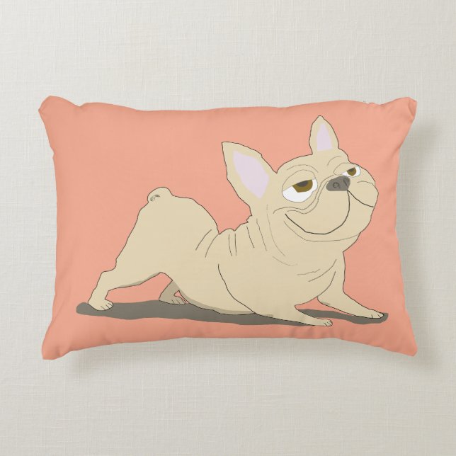 Downward dog decorative cushion (Front)