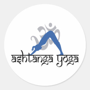 Downward Facing Dog Ashtanga Yoga Classic Round Sticker