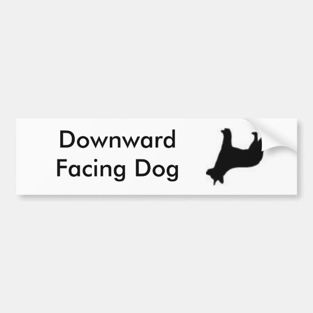 Downward Facing Dog Bumper Sticker (Front)