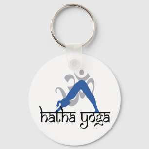 Downward Facing Dog Hatha Yoga Key Ring