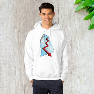 Downward Graph Red Arrow Hoodie