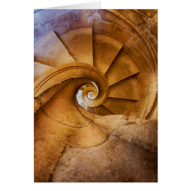 Downward spirl staircase, Portugal (Front)