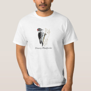 Downy Woodpecker Illustration T-Shirt