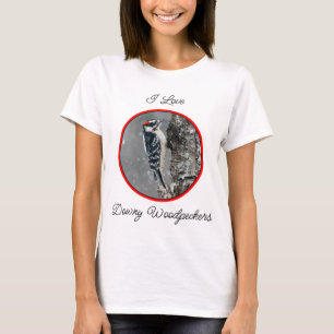Downy Woodpecker in Snow - Original Photograph T-Shirt