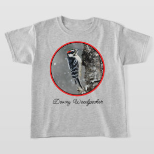 Downy Woodpecker in Snow - Original Photograph T-Shirt