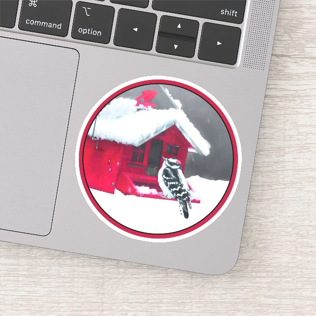 Downy Woodpecker Painting - Original Bird Art (Detail)