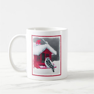 Downy Woodpecker Painting - Original Bird Art Coffee Mug