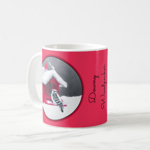 Downy Woodpecker Painting - Original Bird Art Coffee Mug