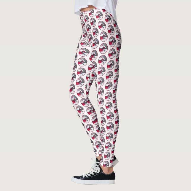 Downy Woodpecker Painting - Original Bird Art Leggings (Left)