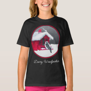 Downy Woodpecker Painting - Original Bird Art T-Sh T-Shirt