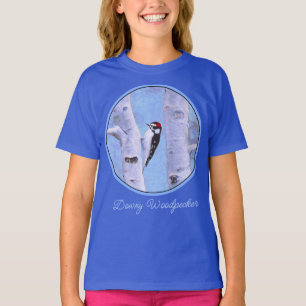 Downy Woodpecker Painting - Original Bird Art T-Sh T-Shirt