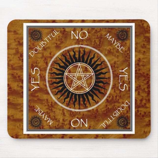 Dowsing Pentangle Pentagram Divination Board Mouse Mat (Front)