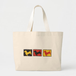 Doxie-3-BOX Large Tote Bag