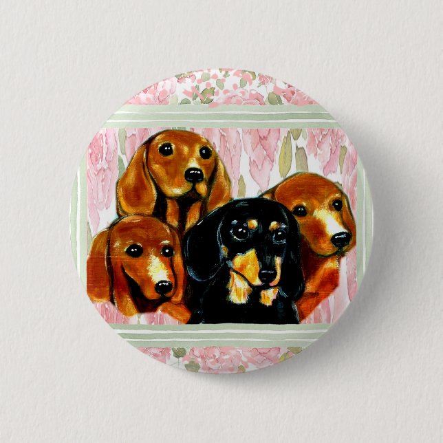 Doxie 6 Cm Round Badge (Front)