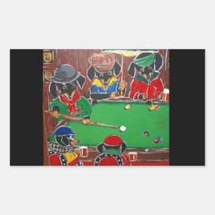 DOXIE BILLIARDS RECTANGULAR STICKER