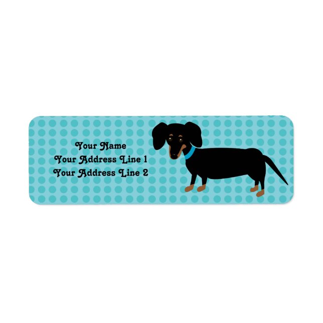 Doxie Boy with Pink Dots Background (Front)