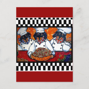 Doxie Chefs Postcard