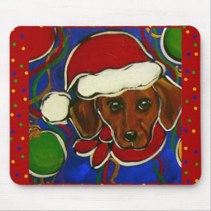 Doxie Christmas Mouse Mat