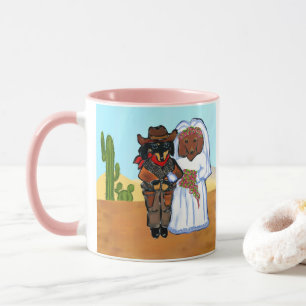 Doxie Cowboy Wedding Mug