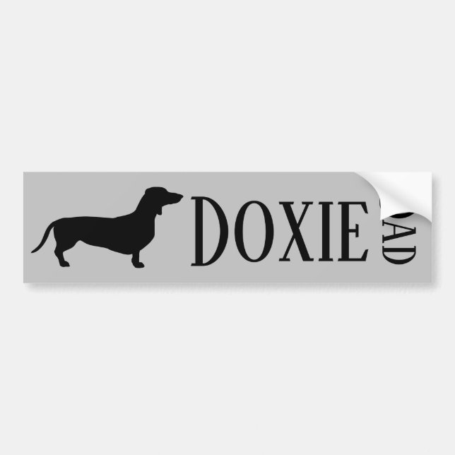 Doxie Dad Bumper Sticker (Front)