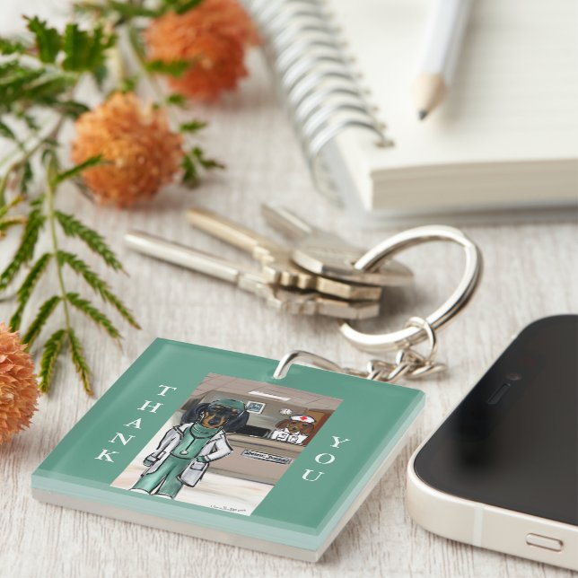 Doxie  Doctor Key Ring (Front Right)