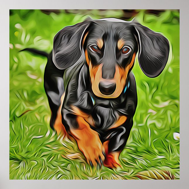 Doxie Dog Live Laugh With Dachshunds Birthday Poster (Front)