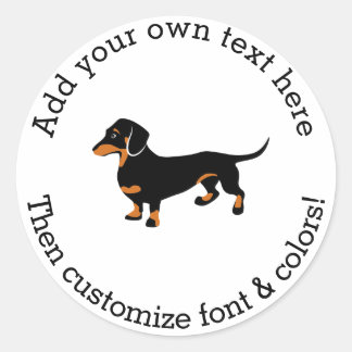 Doxie Dog Love - Cute Little Dachshund Classic Round Sticker