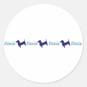 Doxie-Doxie-Doxie - Dachshund Classic Round Sticker