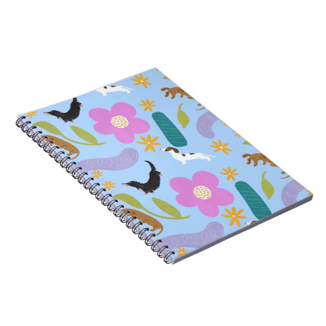 Doxie floral notebook #1 (Right Side)